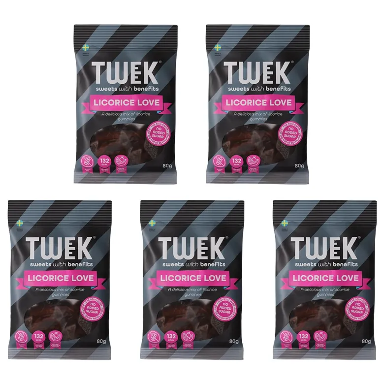 5 x Tweek Sweets 80 g Licorice Love