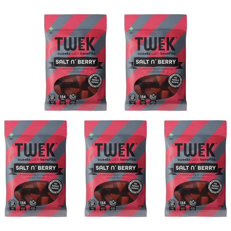 5 x Tweek Sweets 80 g Salt n' Berry