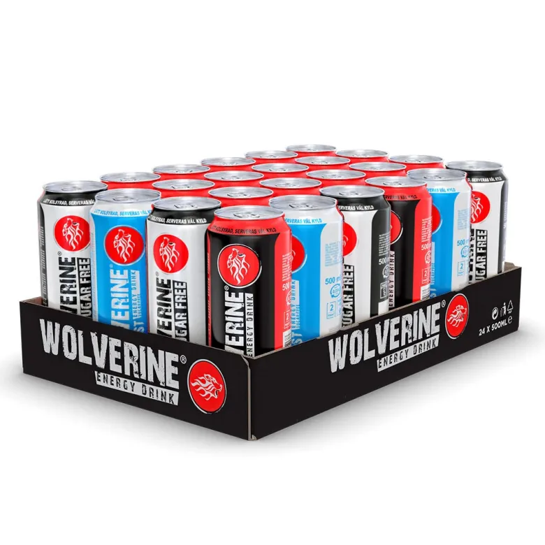 24 x Wolverine Energy Drink 500 ml Mixflak